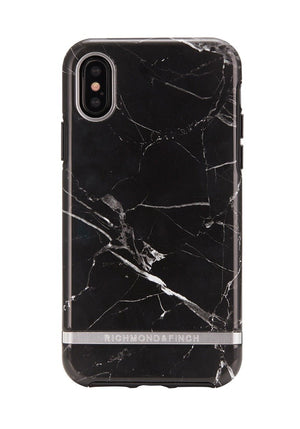 Richmond and Finch Black Marble - Silver iPhone XS Max