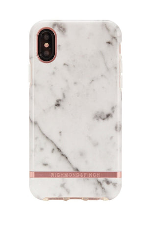 Richmond and Finch White Marble - Rose iPhone XS Max