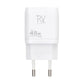 Rvelon USB C Väggladdare 45W GaN Dubbel Port- Vit