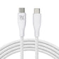 Rvelon USB2.0 USB-C TO USB-C SILICONE + braiding CABLE 2M White