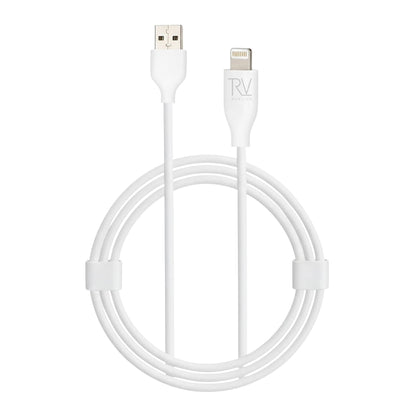 USB A to Llightning MFI Silicone Cable Rvelon - 1m White
