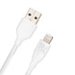 USB A to Llightning MFI Silicone Cable Rvelon - 1m White