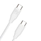 USB C to USB C Silicone Cable 60W Rvelon - 1m White