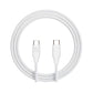 USB C to USB C Silicone Cable 60W Rvelon - 1m White