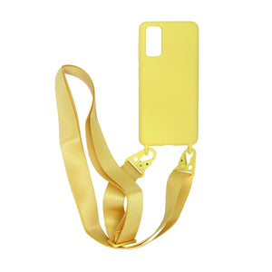Samsung Galaxy 20 Silikonskal med Rem/Halsband - Gul