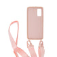 Samsung Galaxy 20 Silikonskal med Rem/Halsband - Rosa