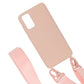 Samsung Galaxy 20 Silikonskal med Rem/Halsband - Rosa