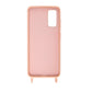 Samsung Galaxy 20 Silikonskal med Rem/Halsband - Rosa