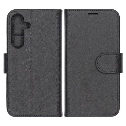 Flip Stand Leather Wallet Case For Samsung A54 5G Black