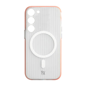 Samsung Galaxy S23 Mobilskal Korrugerad med Magnet Rvelon - Orange