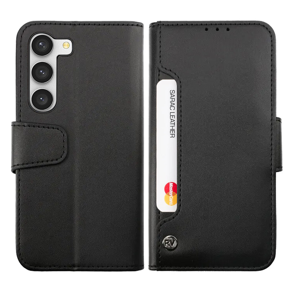 Samsung Galaxy S23 Plus 5G Plånboksfodral Extra Kortfack Rvelon - Svart