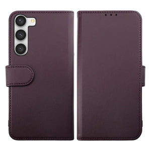 RV Magnetic Wallet Case For Galaxy S23 Plus Dark Cherry