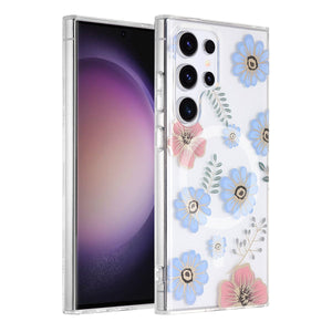 Samsung Galaxy S23 Ultra Case Magnet - Flowers Red/Blue
