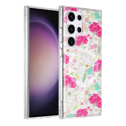 Samsung Galaxy S23 Ultra Case Magnet - Flowers Red/Green