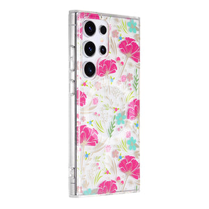 Samsung Galaxy S23 Ultra Case Magnet - Flowers Red/Green