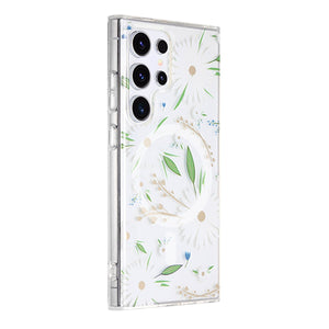 Samsung Galaxy S23 Ultra Case Magnet - Flowers White