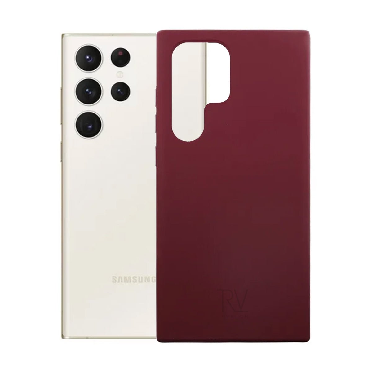 Samsung Galaxy S23 Ultra Silikonskal Rvelon - Röd