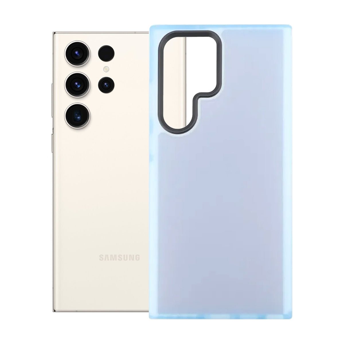 Samsung Galaxy S23 Ultra Stöttåligt TPU Mobilskal -  Blå
