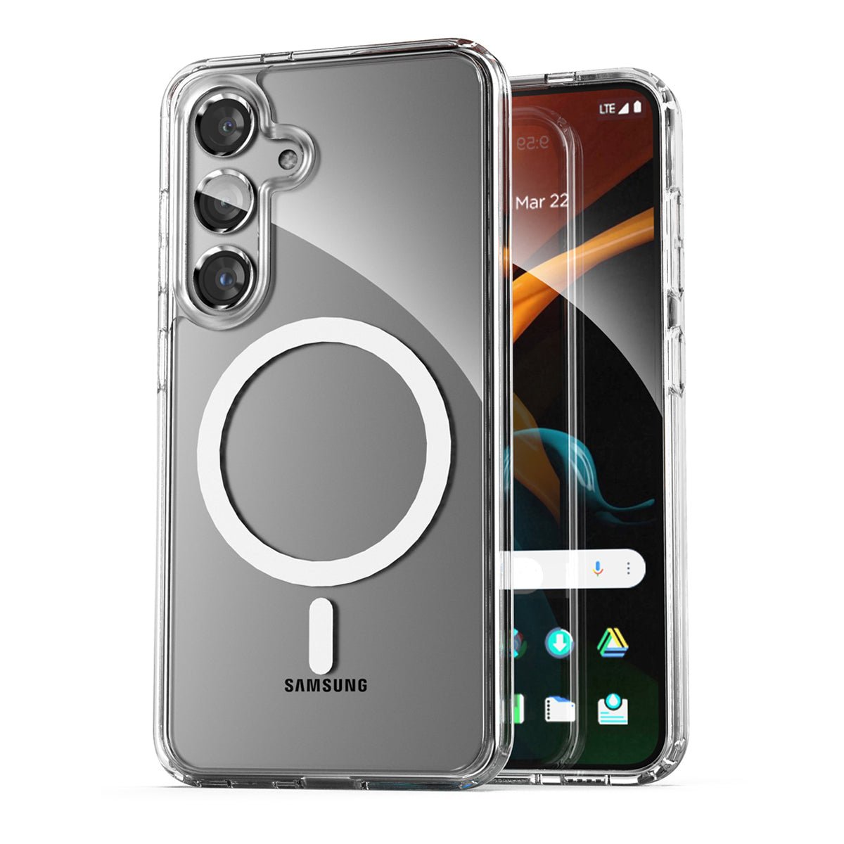 Samsung Galaxy S24 Plus Hybrid Case with Magnet - Transparent