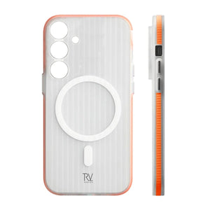 Samsung Galaxy S24 Plus Mobilskal Korrugerad med Magnet Rvelon - Orange