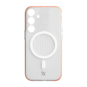 Samsung Galaxy S24 Plus Mobilskal Korrugerad med Magnet Rvelon - Orange