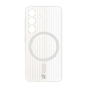 Samsung Galaxy S24 Plus Mobilskal Korrugerad med Magnet Rvelon - Vit