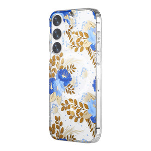 Samsung Galaxy S24 Plus Case Magnet - Flowers Blue/Gold