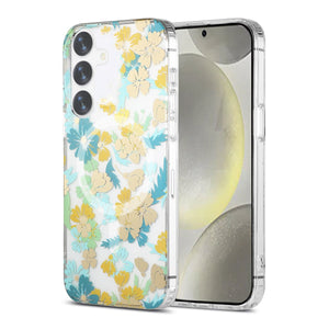 Samsung Galaxy S24 Plus Case Magnet - Flowers Turquoise