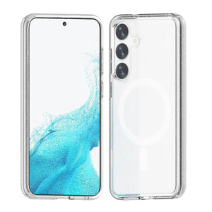 Samsung Galaxy S24 Plus Hybrid Case With Glitter - Transparent