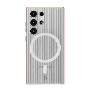 Samsung Galaxy S24 Ultra Mobilskal Korrugerad med Magnet Rvelon - Orange