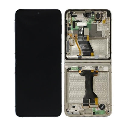 Samsung Galaxy Z Flip 5 Skärm med LCD Display Original - Vit
