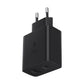 Samsung 30W Power Adapter Duo TA220N Mobile phone charger type + quick charge mode USB C USB type A Black