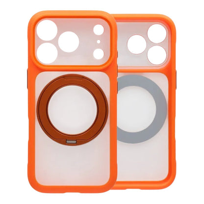 Skal med Roterbart MagSafe-Stativ för iPhone 17 Pro Max - Orange