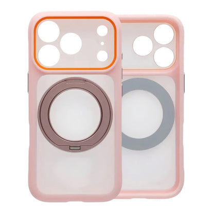 Skal med Roterbart MagSafe-Stativ för iPhone 17 Pro Max - Rosa