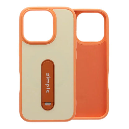 Candy Color Rotating Stand MagSafe Case For iPhone 16 Pro Orange