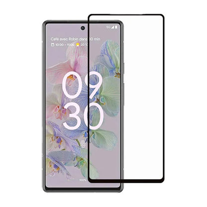 Skärmskydd Google Pixel 6A - 3D Härdat Glas - Svart Bulk