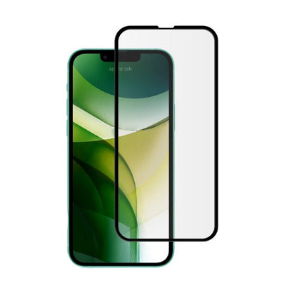 Skärmskydd iPhone 13/13 Pro/14/16e - 3D Härdat Glas Svart Bulk