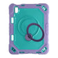 3 Layers multi functional  Laptop Case For iPad 11 2025/10 10.9 2022 Green Purple (with hand strap)