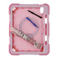 3 Layers multi functional  Laptop Case For iPad 11 2025/10 10.9 2022 Pink (with hand strap)