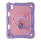 3 Layers multi functional  Laptop Case For iPad 11 2025/10 10.9 2022 Pink Purple (with hand strap)