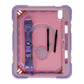 3 Layers multi functional  Laptop Case For iPad 11 2025/10 10.9 2022 Pink Purple (with hand strap)