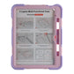 3 Layers multi functional  Laptop Case For iPad 11 2025/10 10.9 2022 Pink Purple (with hand strap)