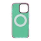 Iridescent Shockproof Case with 360 degree Rotatable Kickstand For iPhone 16 Pro Green