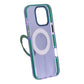 Iridescent Shockproof Case with 360 degree Rotatable Kickstand For iPhone 16 Pro Purple