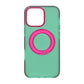 Iridescent Shockproof Case with 360 degree Rotatable Kickstand For iPhone 16 Pro Max Green