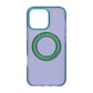 Iridescent Shockproof Case with 360 degree Rotatable Kickstand For iPhone 16 Pro Max Purple
