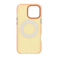 Iridescent Shockproof Case with 360 degree Rotatable Kickstand For iPhone 16 Pro Max Orange