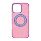 Iridescent Shockproof Case with 360 degree Rotatable Kickstand For iPhone 16 Pro Rose Red
