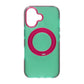 Iridescent Shockproof Case with 360-degree Rotatable Kickstand For iPhone 17 Green