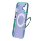 Iridescent Shockproof Case with 360-degree Rotatable Kickstand For iPhone 17 Purple